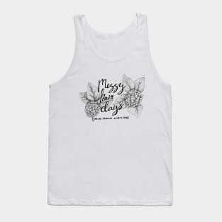 Messy Hair Days - positivity, floral design, fun Tank Top